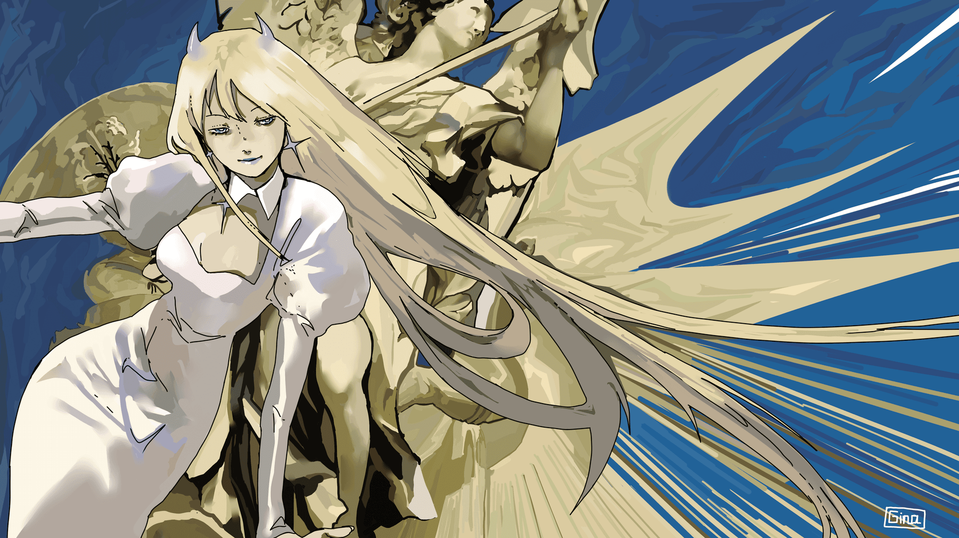 digital illustration in anime style